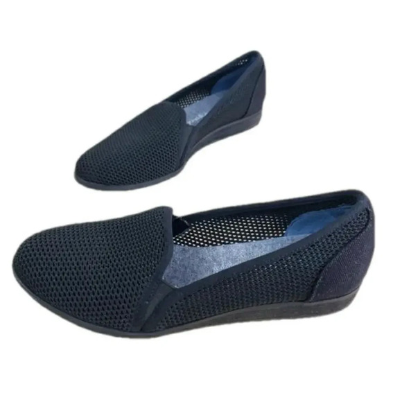 Dr. Scholls Wedge Slip On Shoes Sz 8 Dawn It Black Comfort Casual Comfy Career - Picture 1 of 8